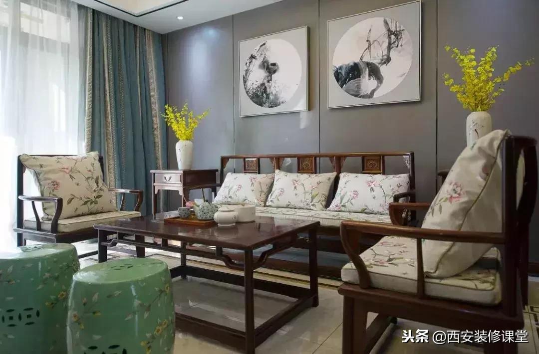 30款新中式客厅骨子里的东方韵味,30款中式客厅韵味十足