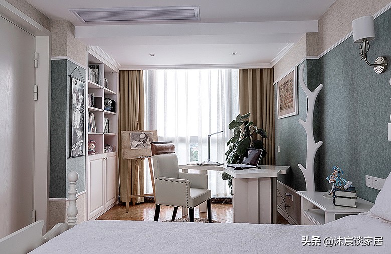 入门现代美式大气高端玄关,夫妻俩简单毛坯房装修