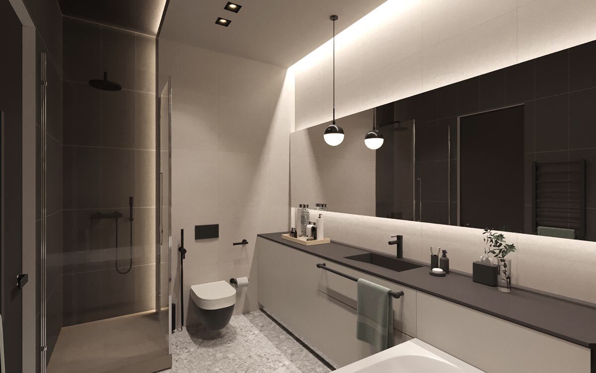 简约现代装修风格灰色系搭配绿植,现代简约风装修颜色搭配