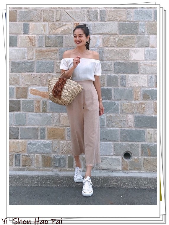 夏季亚麻宽松洋气7分裤,亚麻棉牛仔直筒裤穿搭