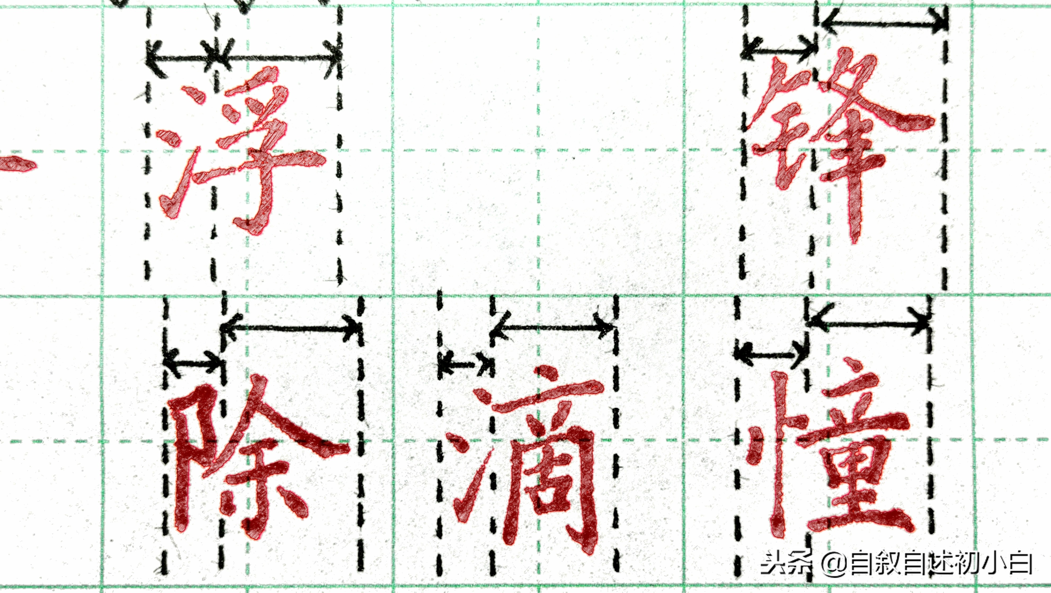 练字时如何布局字体比较美观,练字速成经典结构字