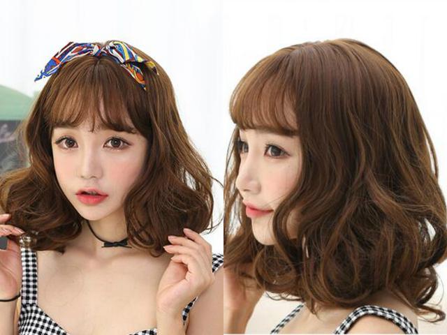 圆脸最适合卷发梨花头造型,齐肩梨花头卷发