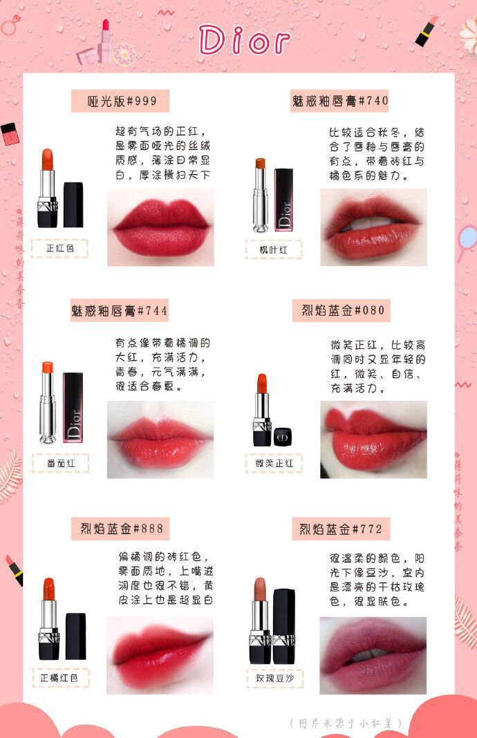 大牌口红什么牌子色号好看又好用,各大牌子的口红热门色号