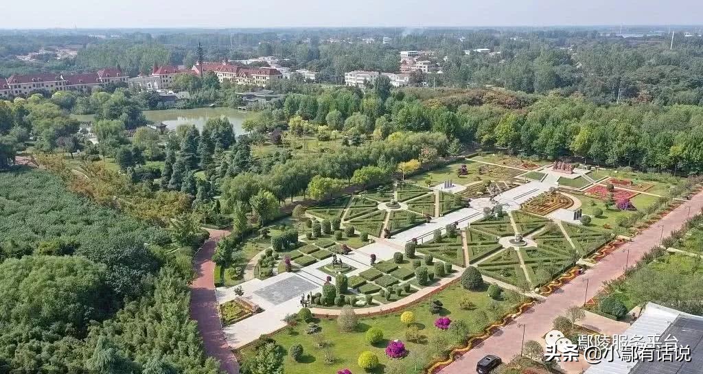 鄢陵花博园导览图,航拍鄢陵县唐韵樱花园