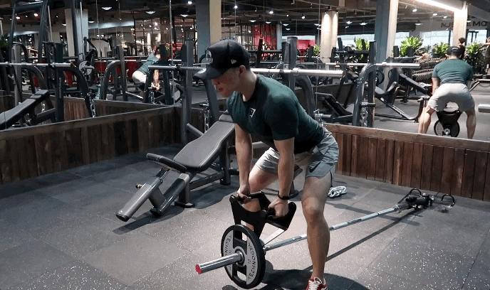 t杠划船的正确训练方法,t杠划船能练到中下斜吗