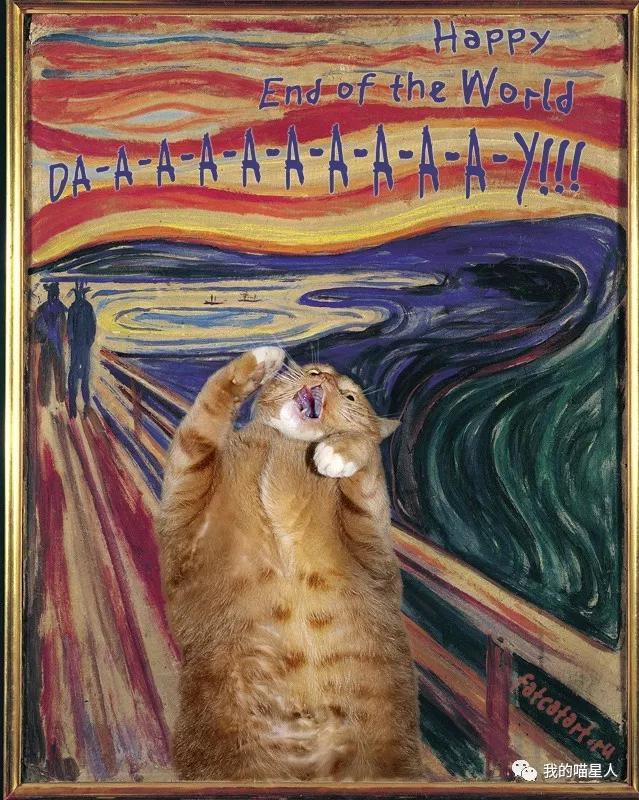 胖橘猫画作,一位画家把自己的猫画成卡通人物