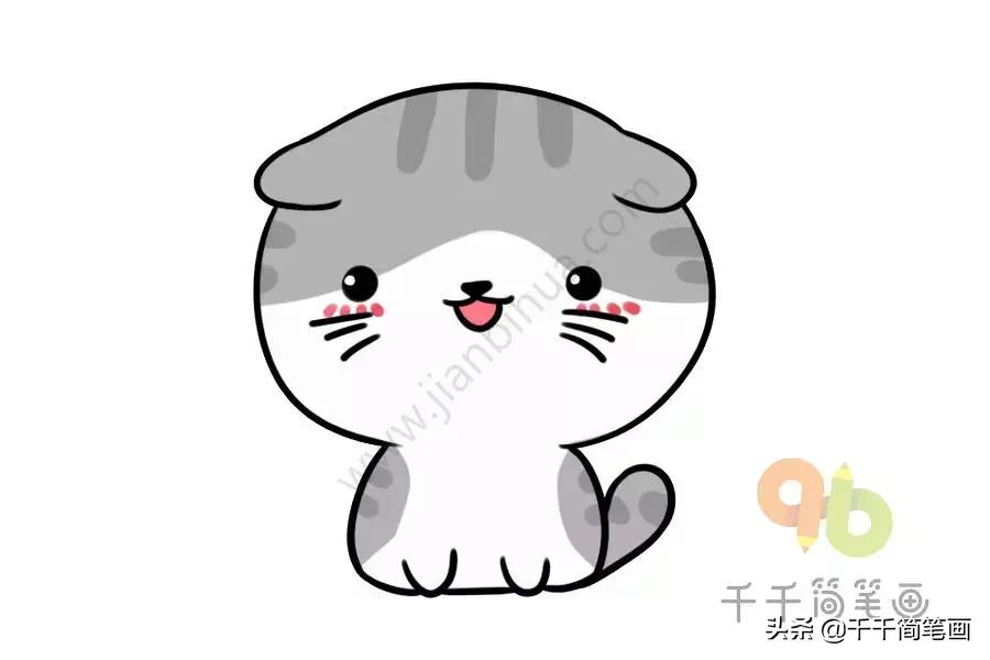 画画教程简单可爱卡通小猫的爪子,可爱小猫画法简单又好看