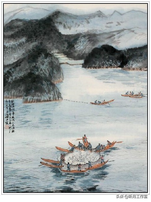 陆俨少山水画教学视频雁荡山写生,杨宝杰老师陆俨少大幅山水画鉴赏