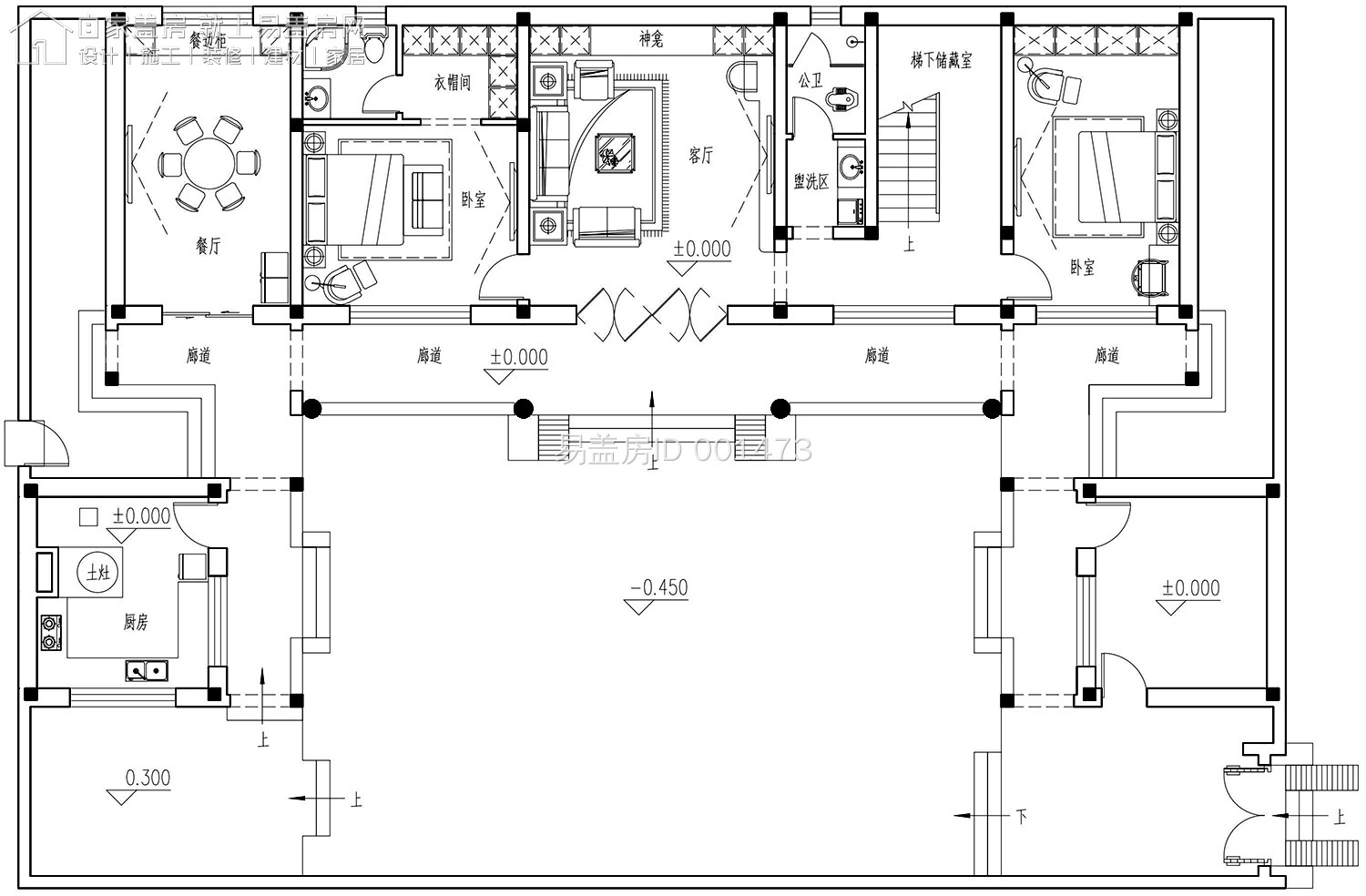 最牛中式四合院设计图及效果图,中式二层四合院永不过时