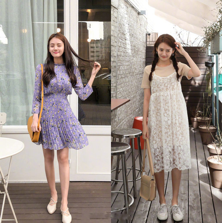 温婉清新的夏季韩风穿搭look,韩风加清新风的穿搭冬季女