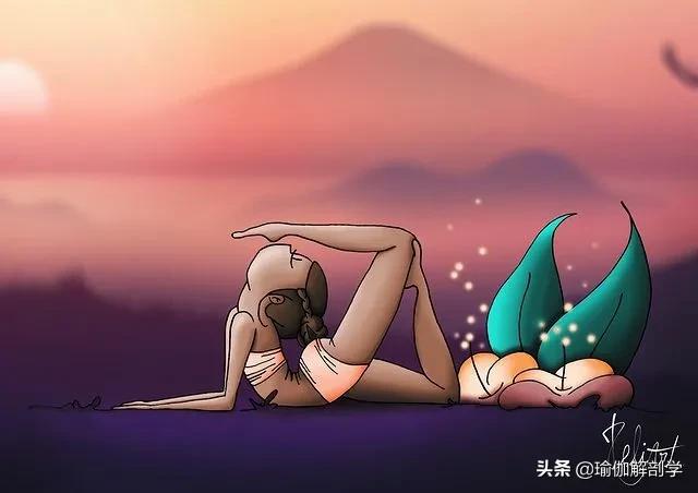 ins瑜伽漫画图片,瑜伽小人唯美漫画