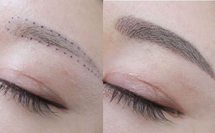 纹绣教程雾眉线条,纹绣初学者教程丝雾眉