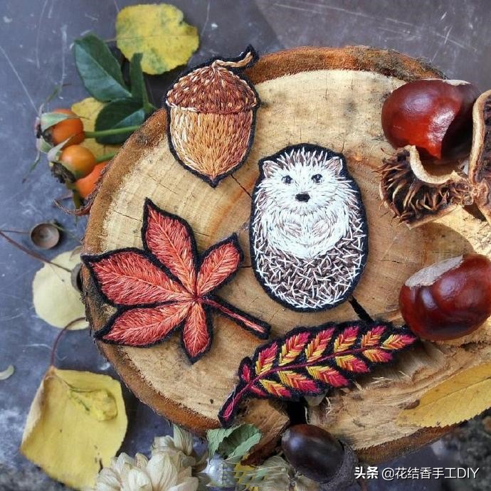 怎么学刺绣教程简单易学,刺绣技巧叶子的刺绣针法