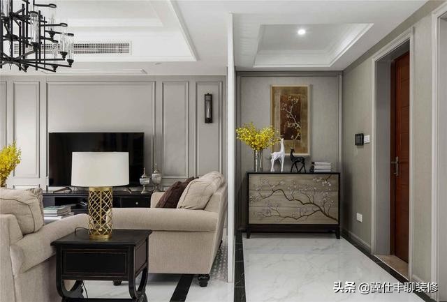 美式护墙板石膏线效果图,法式风格护墙板好还是石膏线好