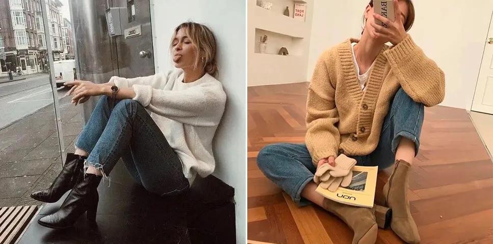 小短靴洋气又高级2023,简约大气的风格才是最高级的时髦