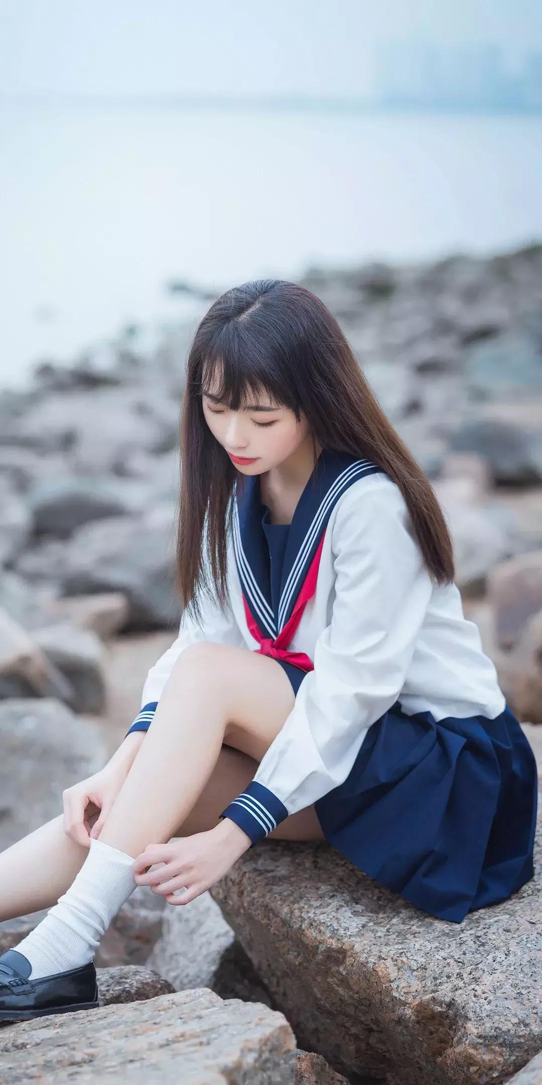 多人黑色jk制服照片壁纸,jk制服女生壁纸高清