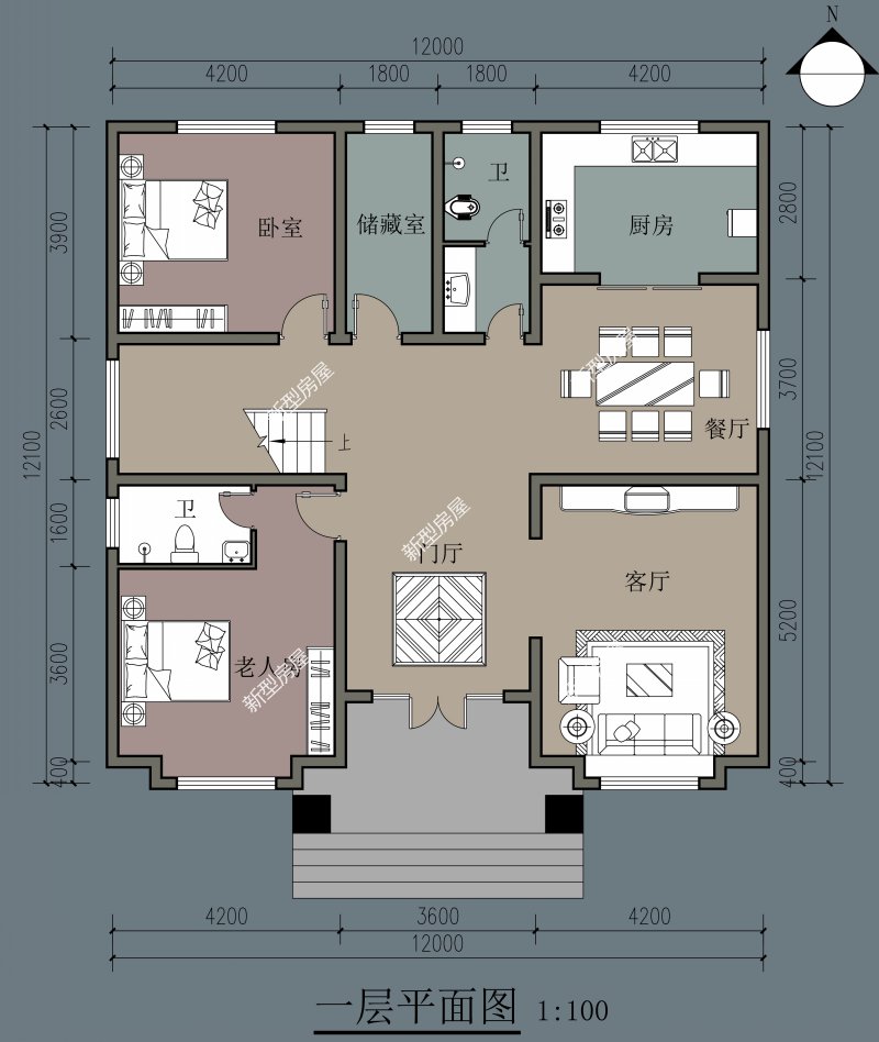 18米宽10米进深双拼两层别墅图纸,农村两层别墅怎么建