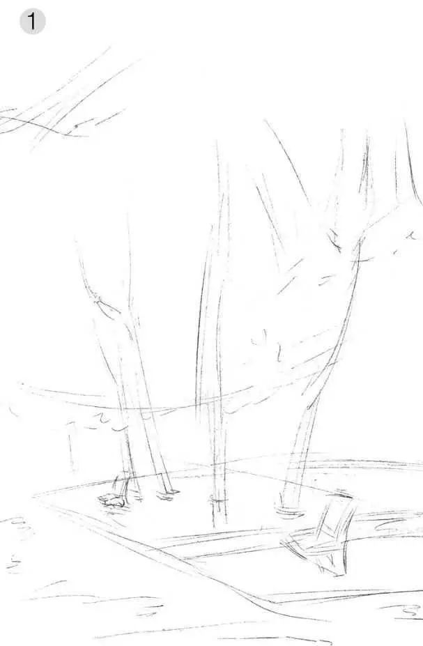 树林的画法简单又漂亮,如何画森林素描画教程
