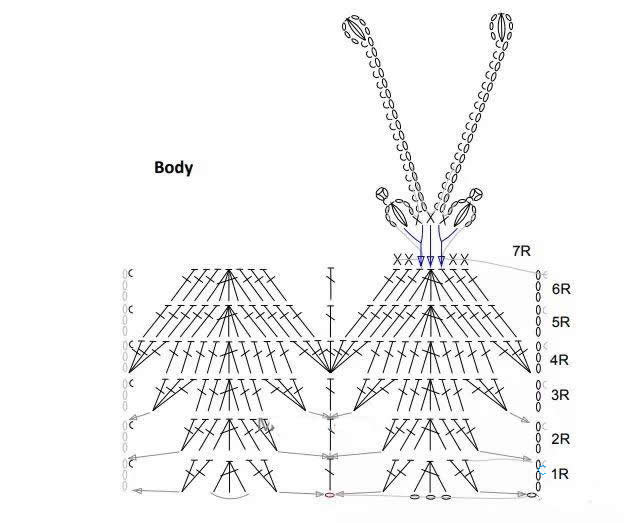 简单蝴蝶的钩织教程,钩针织蝴蝶教程简单易学