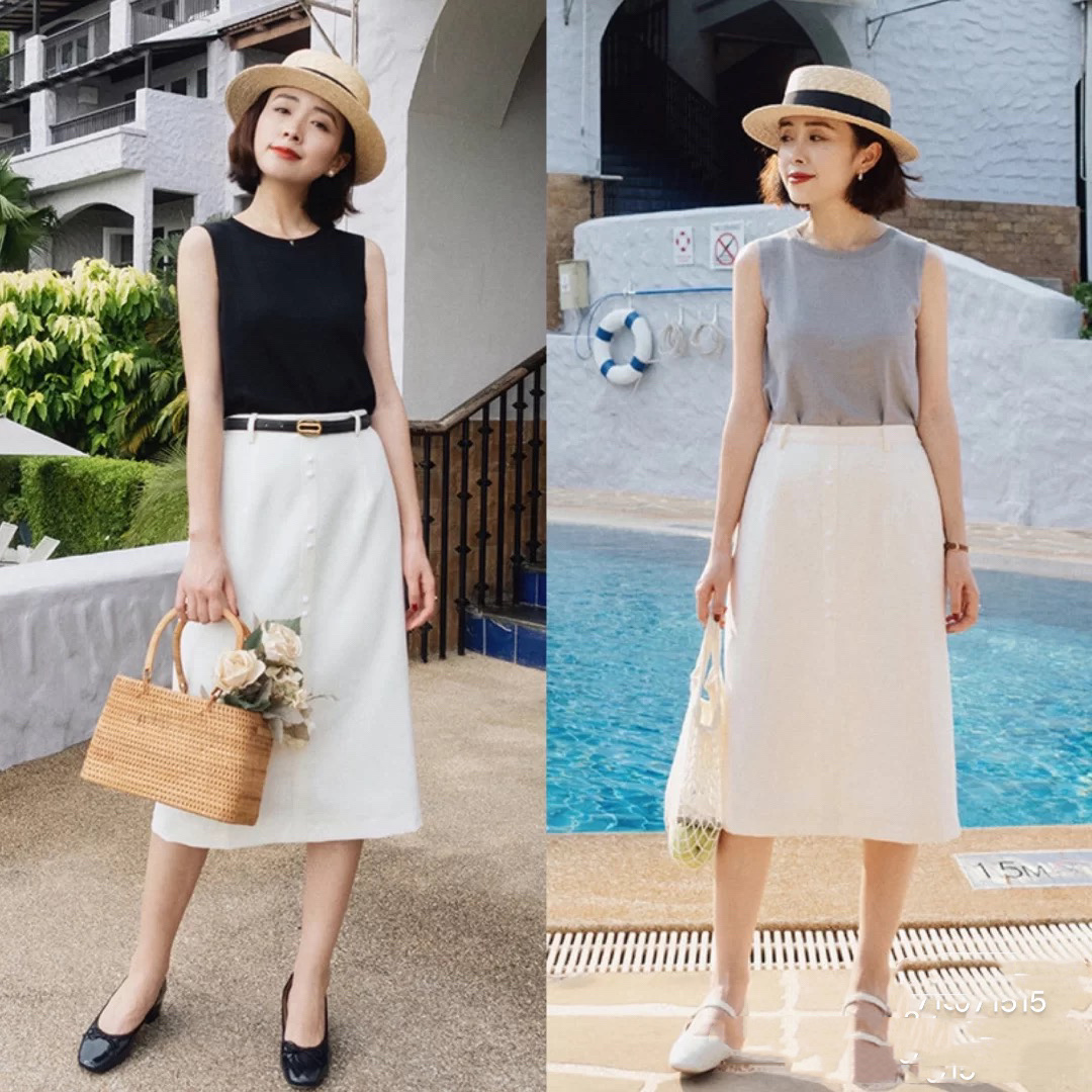 腿粗屁股大半身裙小个子150秋季,150矮个子格子半身裙搭黑色呢子