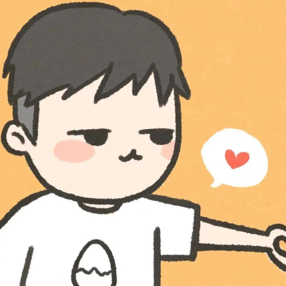 情侣头像卡通简单干净可爱一对,卡通情侣头像可爱呆萌一男一女