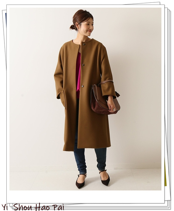 适合40岁女人的百搭大衣,白羊绒大衣穿搭40岁女士气质穿搭