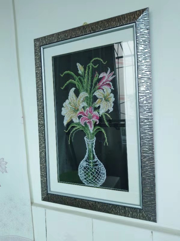 我家的十字绣六尺牡丹,我的十字绣