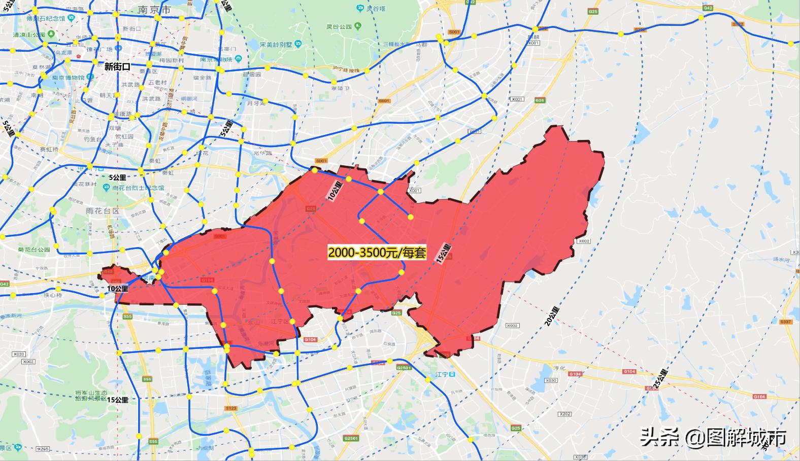 南京核心区板块图,南京东山板块图