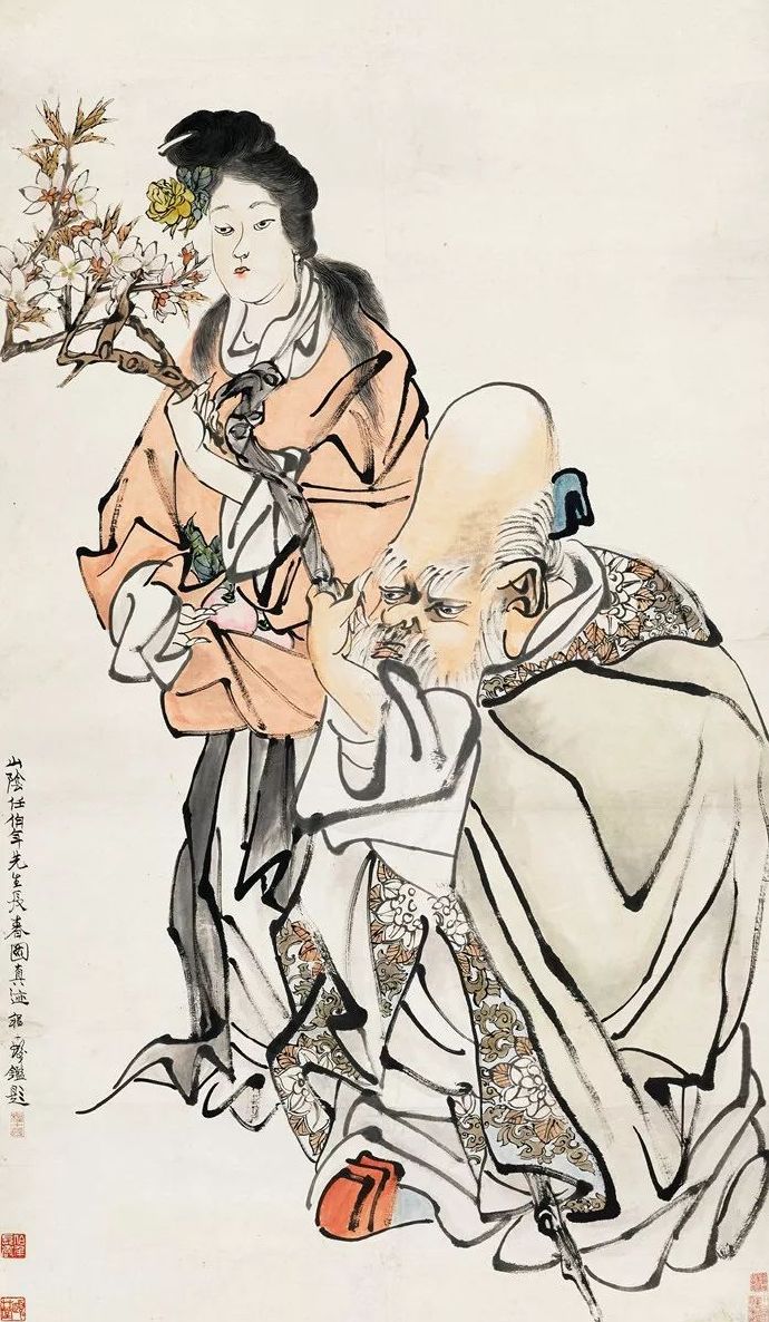 任伯年人物画扎根于民间艺术 (清代海派任伯年人物画全集)