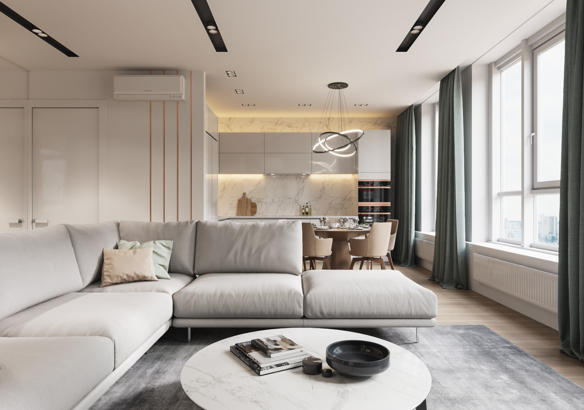 现代化家居装修设计,家居设计现代轻奢装修风格