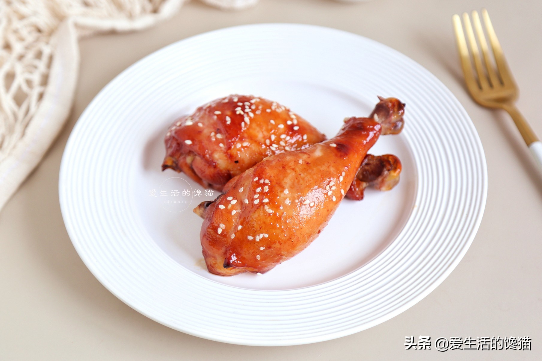 蜜汁烤鸡腿正宗做法,自制烤箱蜜汁烤鸡腿