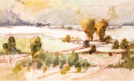 固体水彩画教程风景画,怎样画山水风景画教程