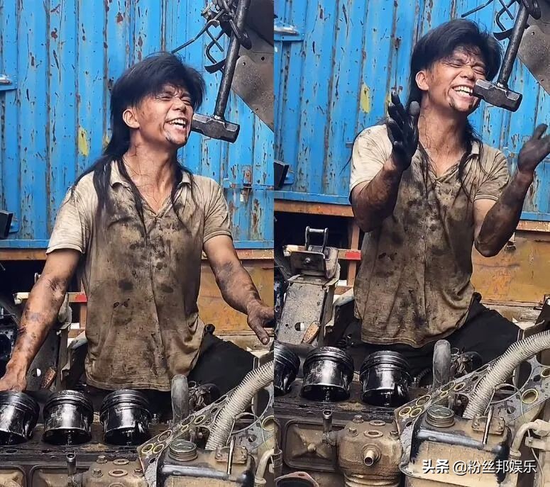 80后修车小哥辫子哥原版视频,70后辫子哥