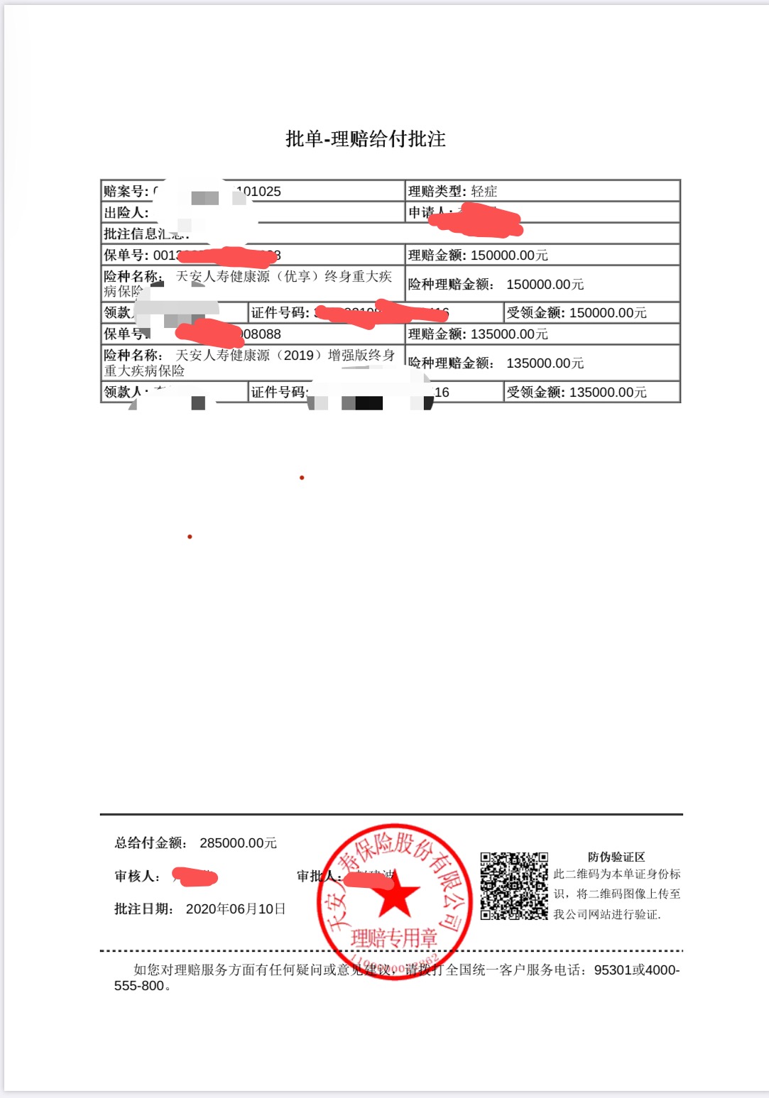 理赔记录60万,理赔轻症最高的8种病