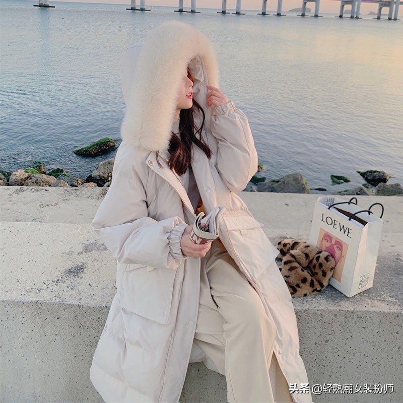 冬季中长款羽绒棉服小个子穿,轻薄羽绒棉服女显瘦不臃肿