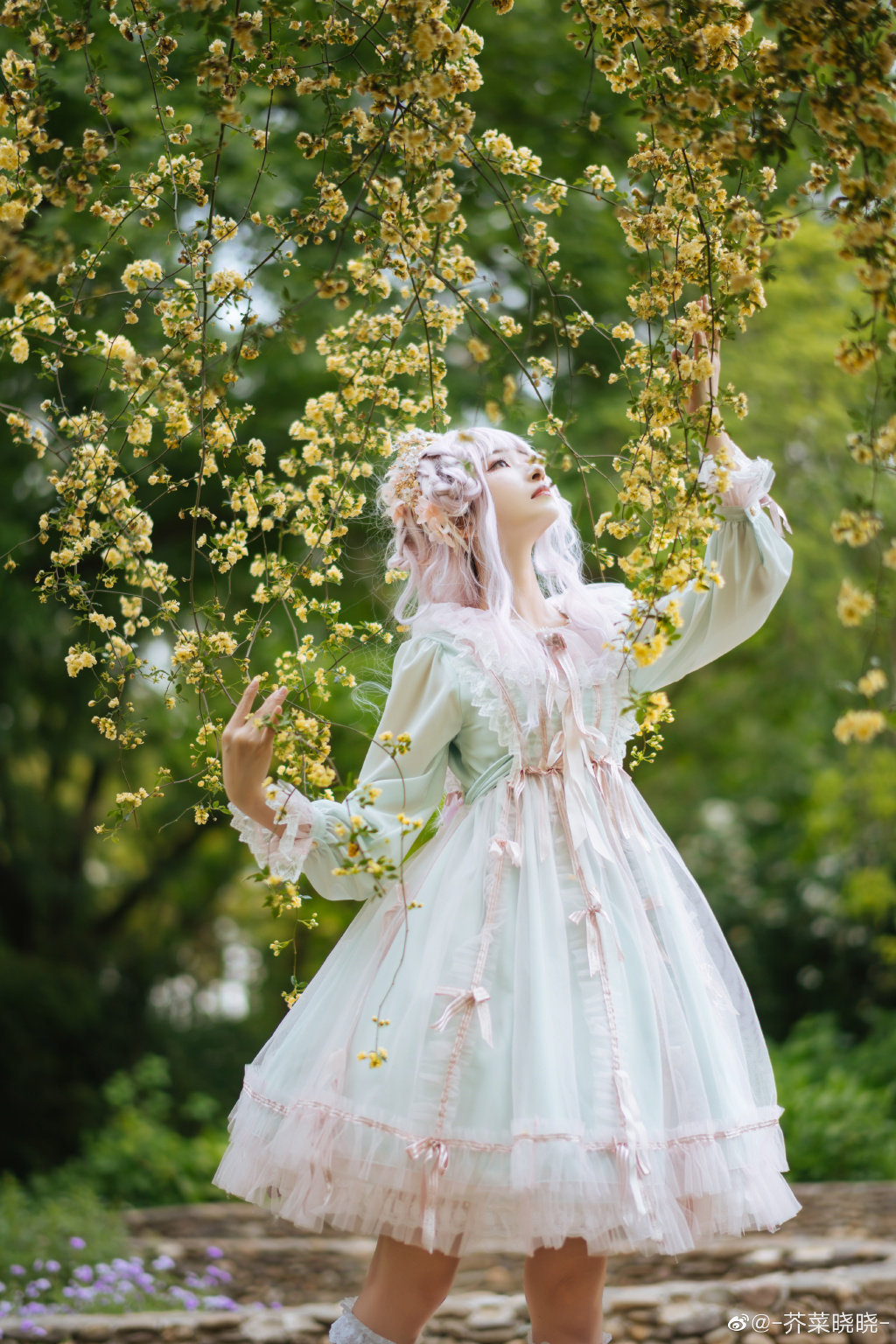 显瘦蓝色lolita夏季,好看显白凉快的lolita