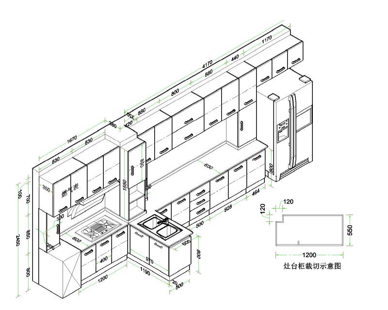 cad衣柜平面图怎么生成假三维图,cad衣柜透视图原理和画法