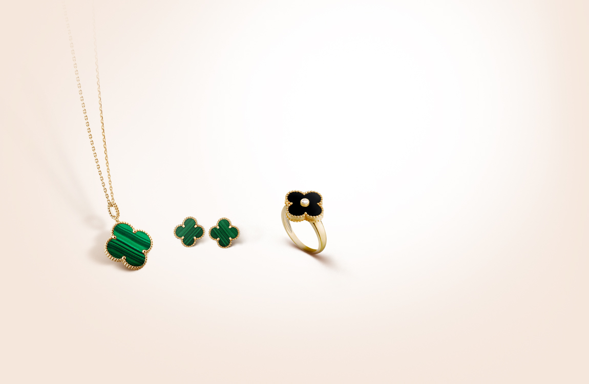 全套梵克雅宝四叶草高端珠宝,梵克雅宝彩色宝石