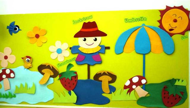 幼儿园墙面环创风格小清新,幼儿园环创可爱墙面布置简单大气