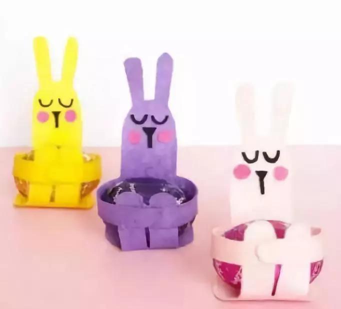 小兔子气球灯笼手工制作幼儿园,黏土小兔子手工教程简单又可爱