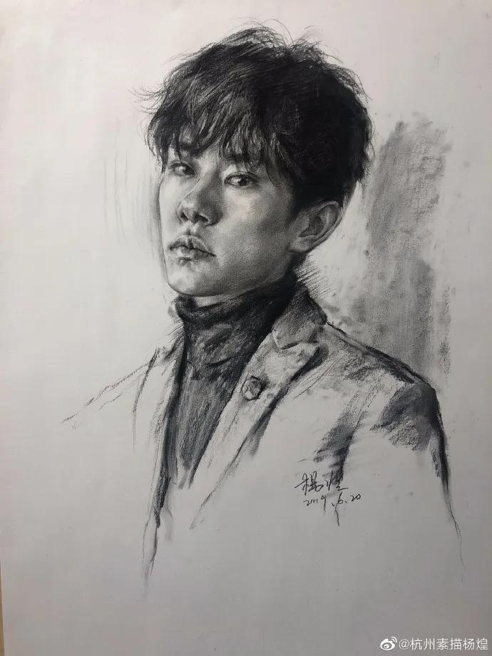 他笔下的女子油画细腻唯美,古典美女画唯美古风素描