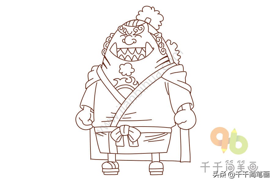 如何画海贼王全员图,手残党也可以学会的画人