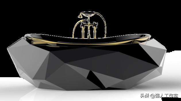 带浴缸的整体浴室卫生间,独立式超长款浴缸