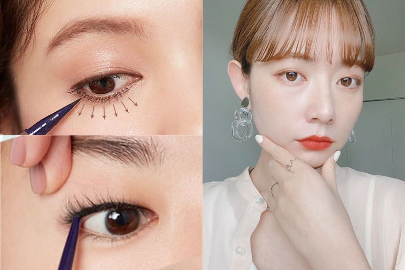 双眼皮眼头宽眼尾窄怎么画眼妆,眼头比眼尾低怎么画眼妆