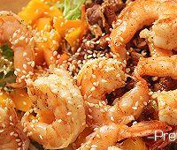 芒果鲜虾沙拉配什么酱,芒果鲜虾沙拉米其林式摆盘