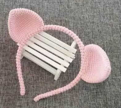 钩发箍教程小朋友,钩个保暖漂亮的发带