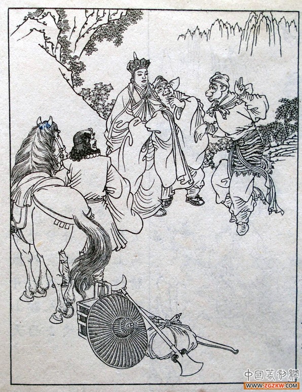 《西游记》之三打白骨精背景图,西游记三打白骨精文字版图文