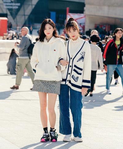 中韩穿搭时装秀,首尔时装周韩国明星