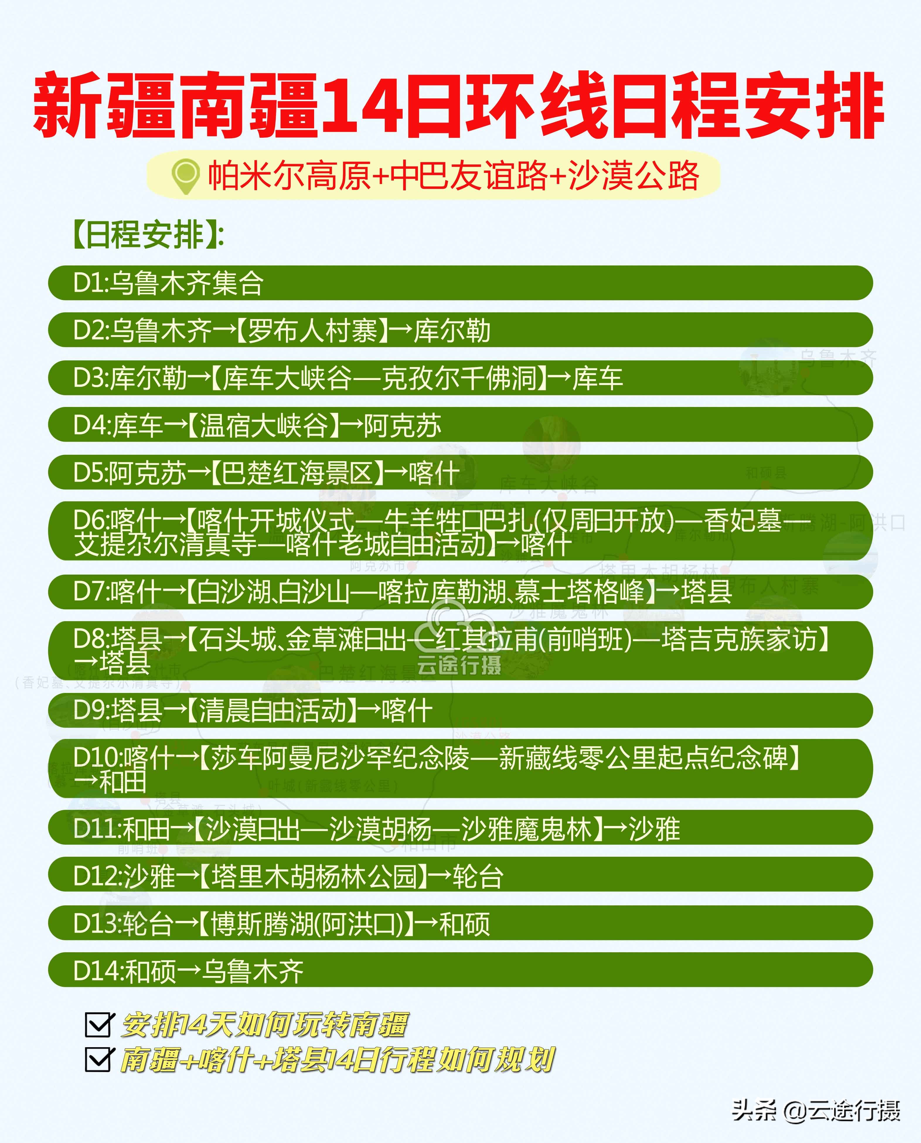 南疆胡杨林旅游自驾攻略,新疆南疆14日环线旅游攻略