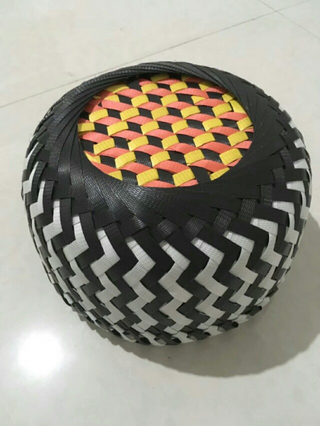 手工编织筐子立体花样图案教程,编筐图解